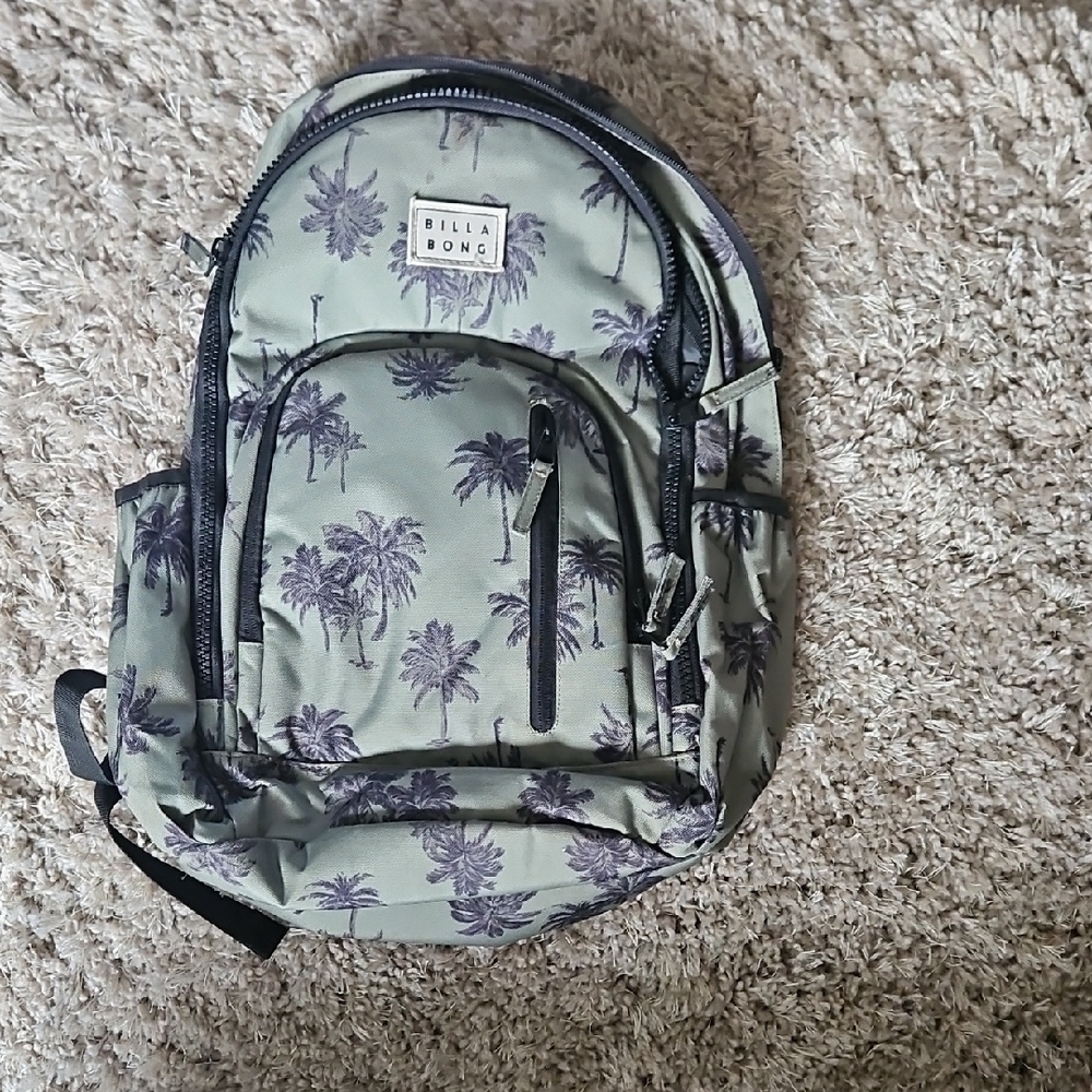 Billabong Tropical Palm Backpack - Green and Purple